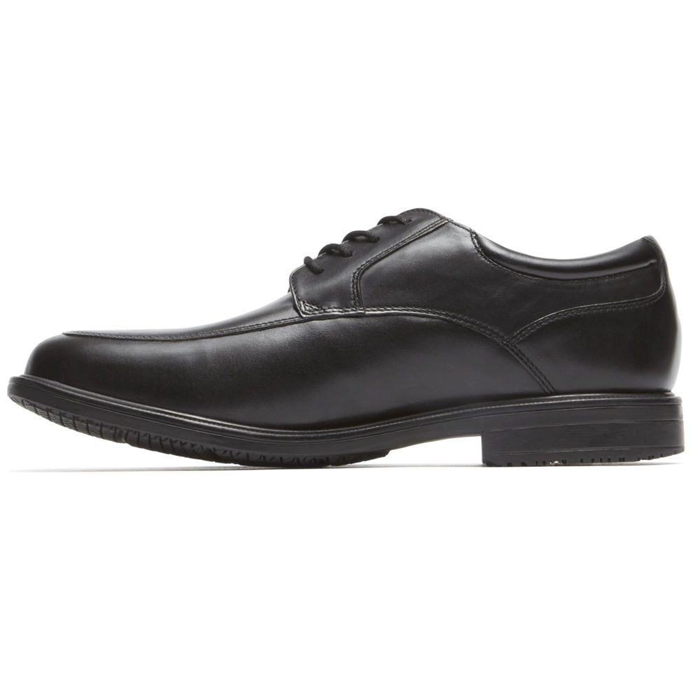 Rockport Mens Dress Shoes Black - Essential Details II Apron Toe - UK 618-BSJEIV